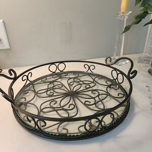 Southern Living At Home Black Scrollwork Tray